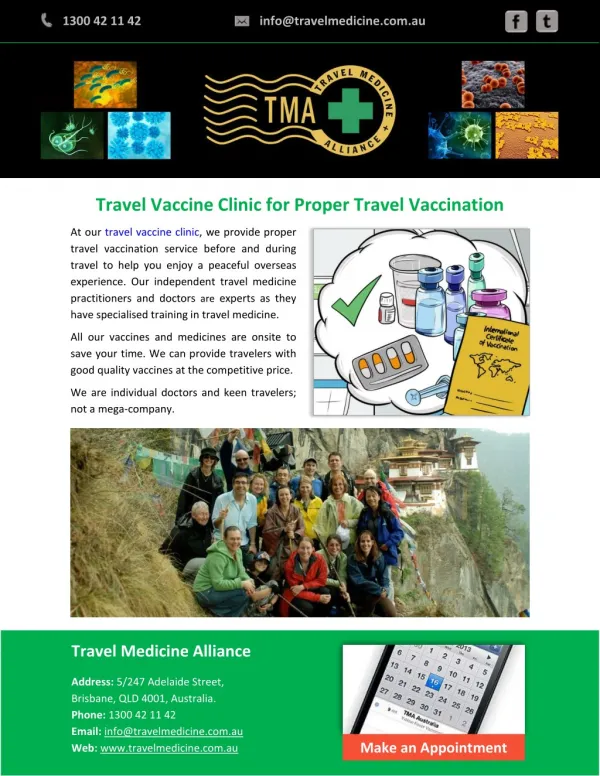 Travel Vaccine Clinic for Proper Travel Vaccination