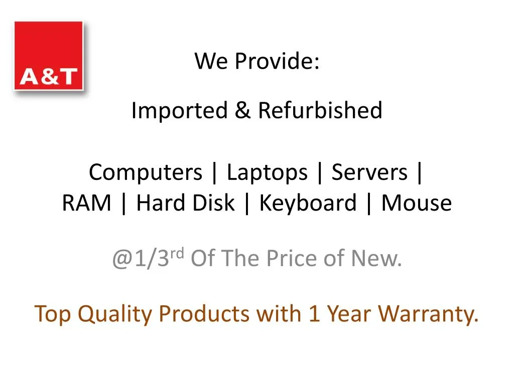 we provide imported refurbished computers laptops