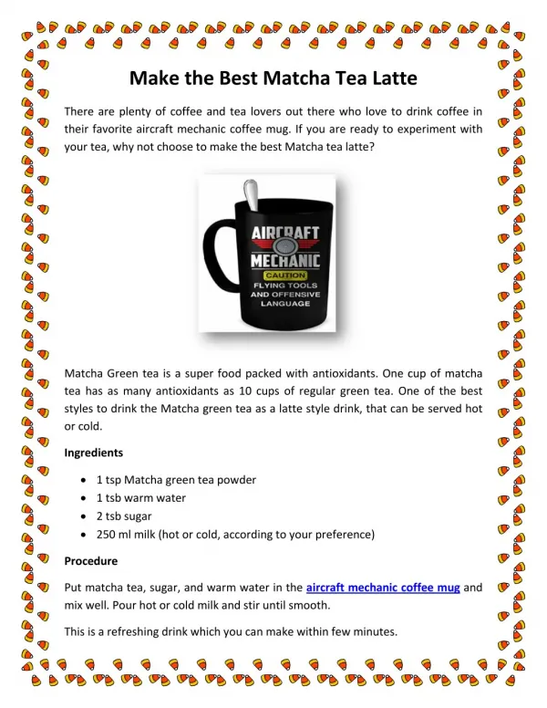 Buy Aircraft Mechanic Coffee Mug from Amazon!