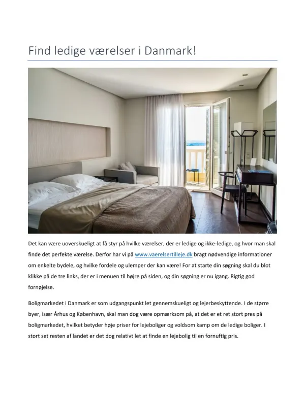 find ledige v relser i danmark
