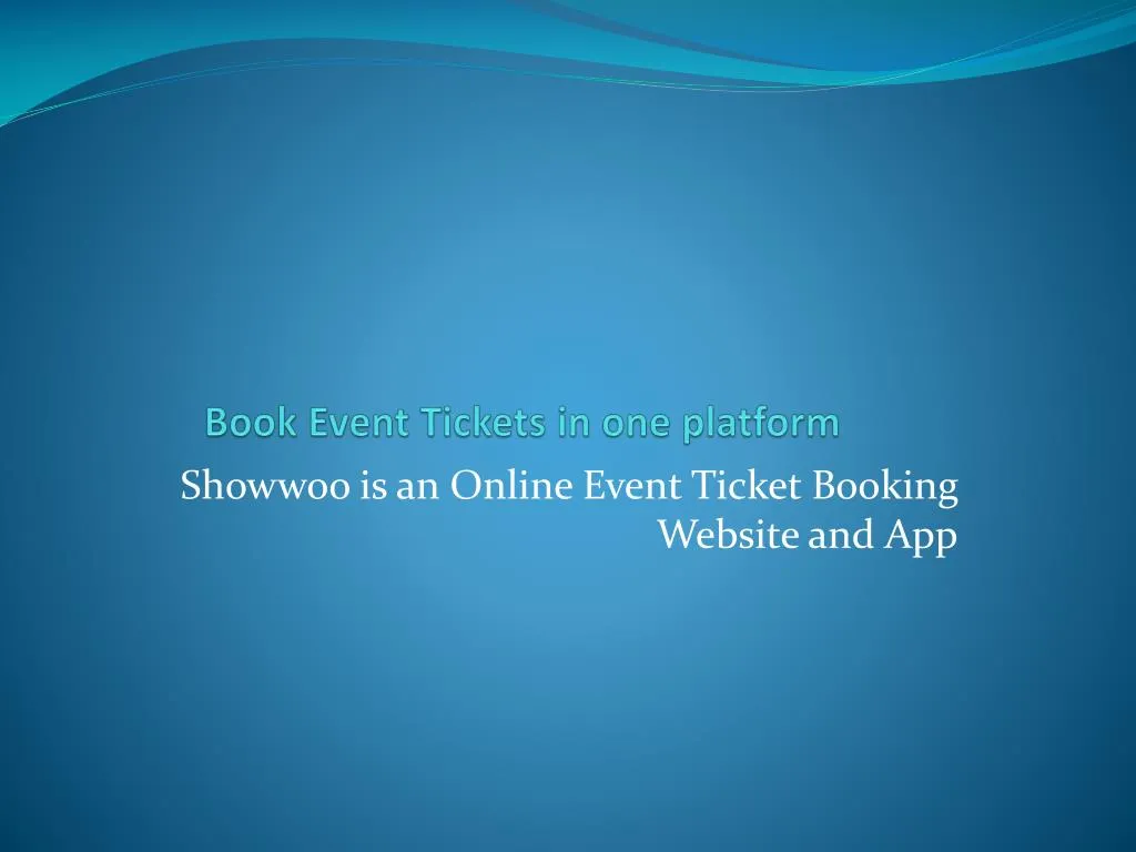 book event tickets in one platform