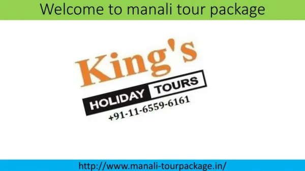 kings holiday tours- Manali Tour Package