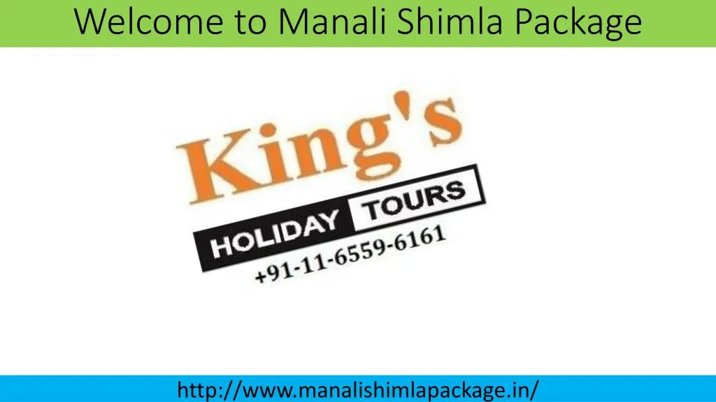 welcome to manali shimla package