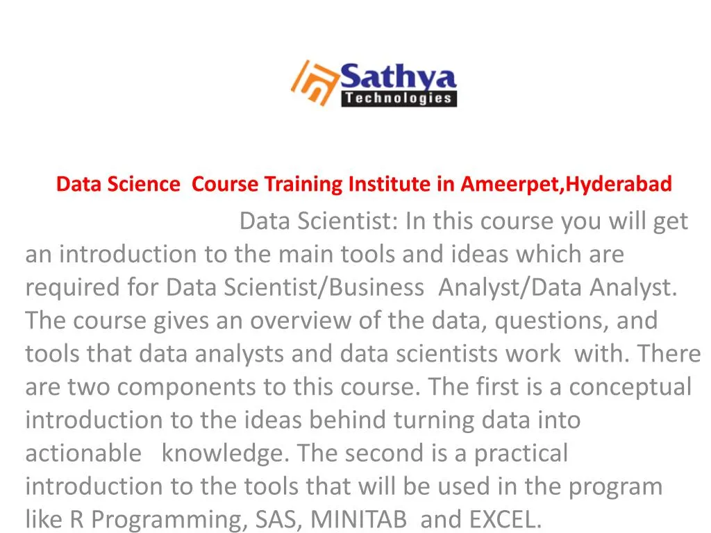 data science course training institute