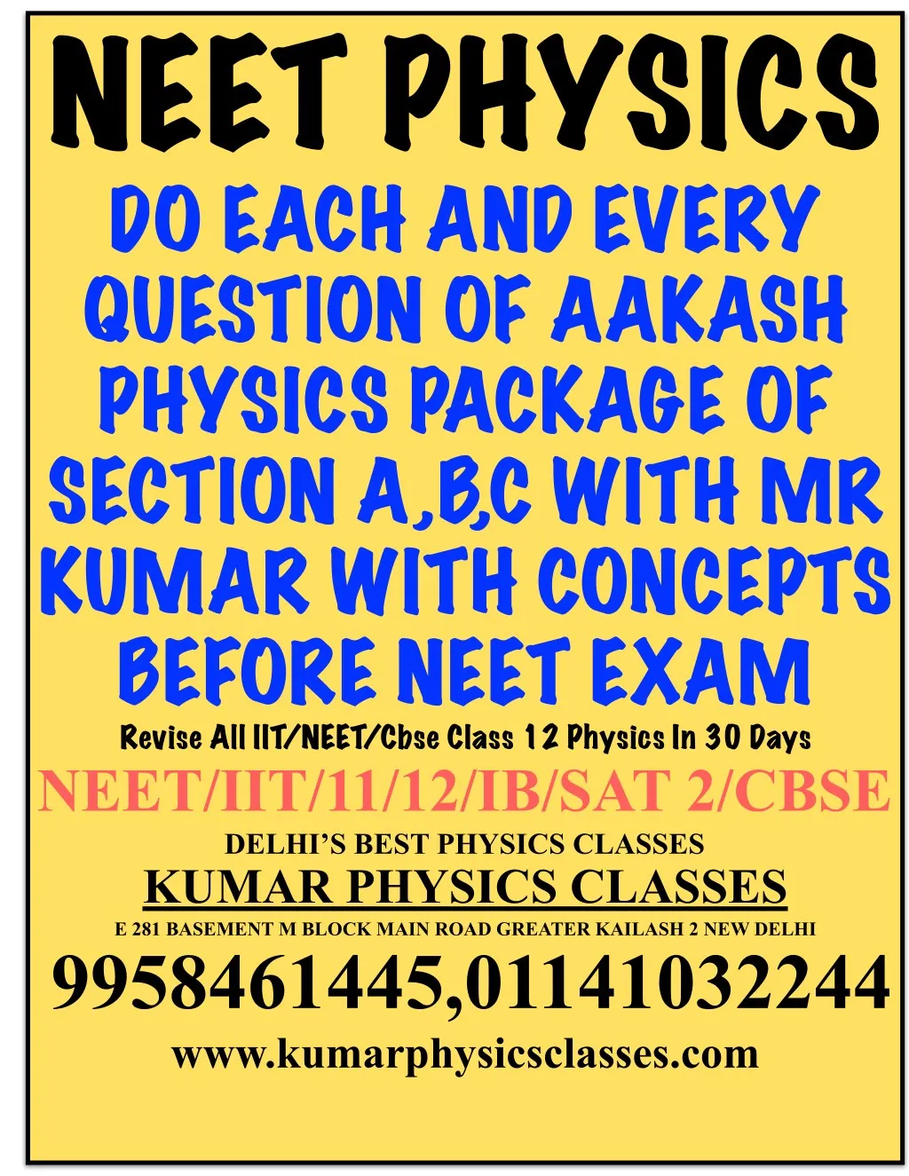 neet physics do each and every question of aakash