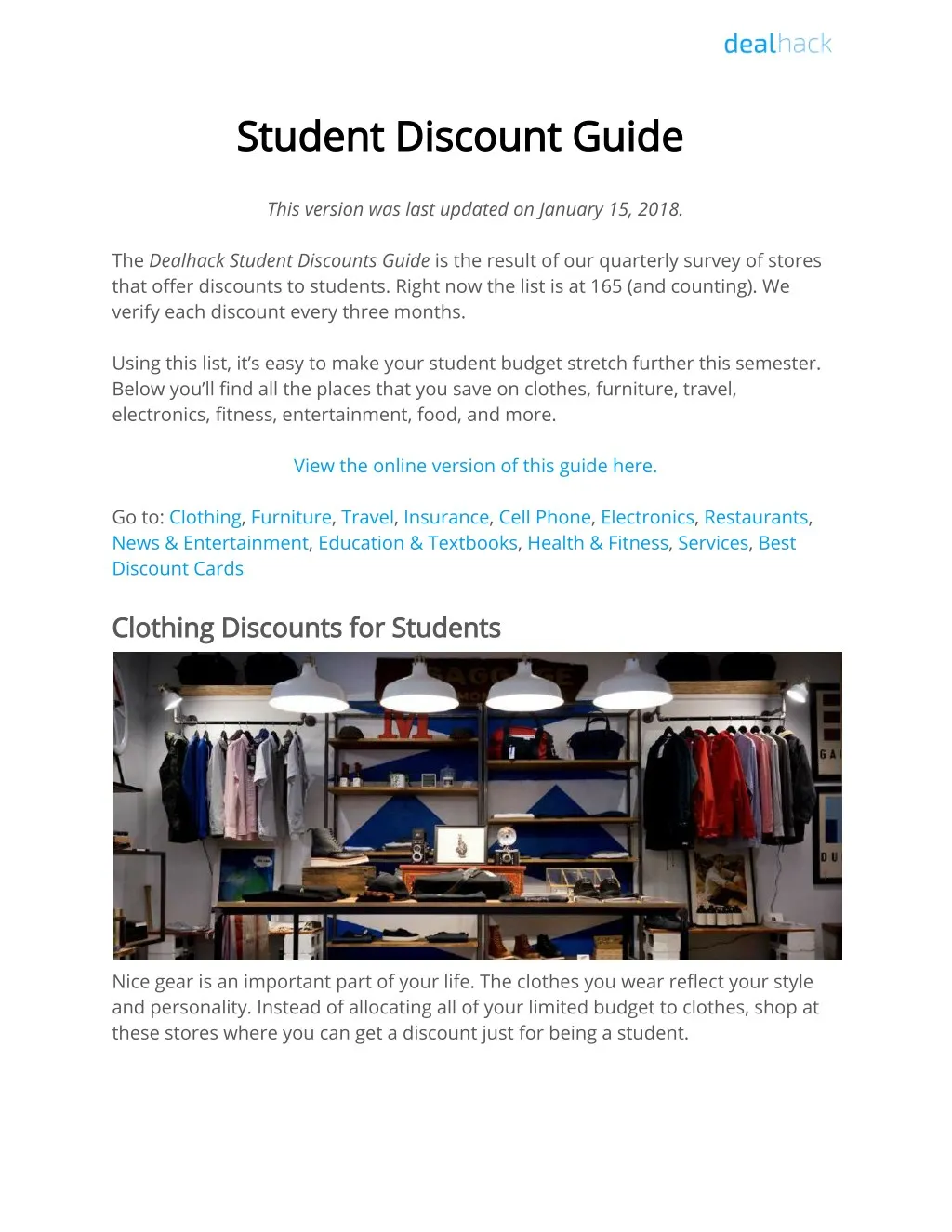 student discount guide student discount guide