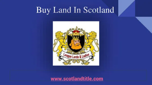 Buy Land In Scotland