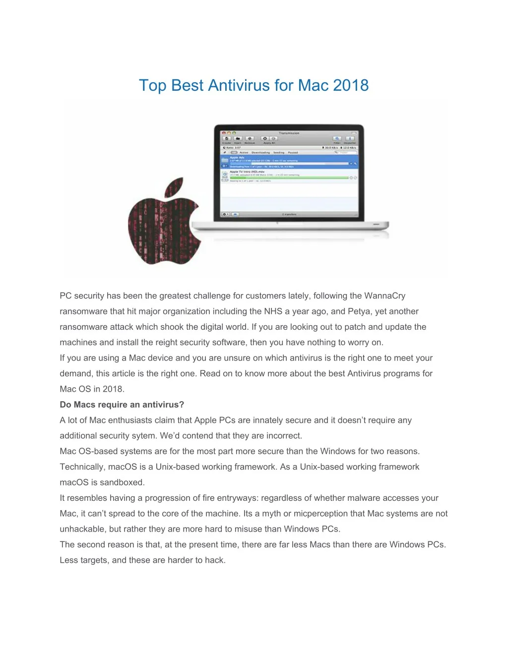 top best antivirus for mac 2018