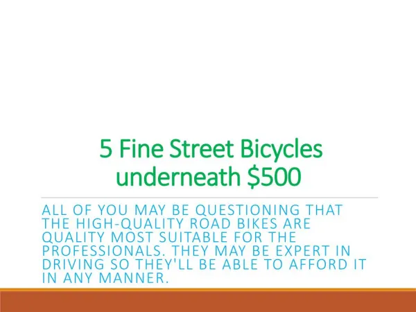 5 Best Street Bikes Under $500