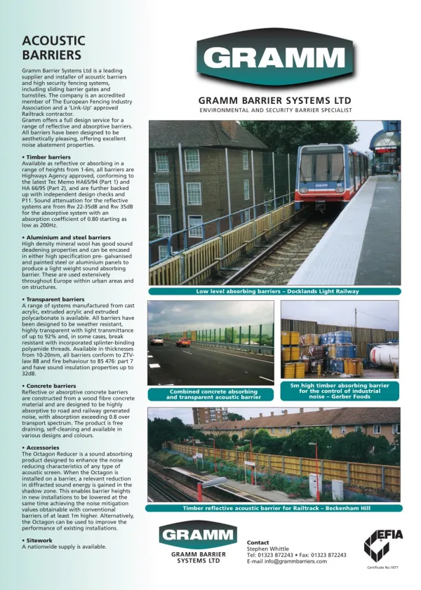 Basic Types of Acoustic Barriers- GrammBarriers