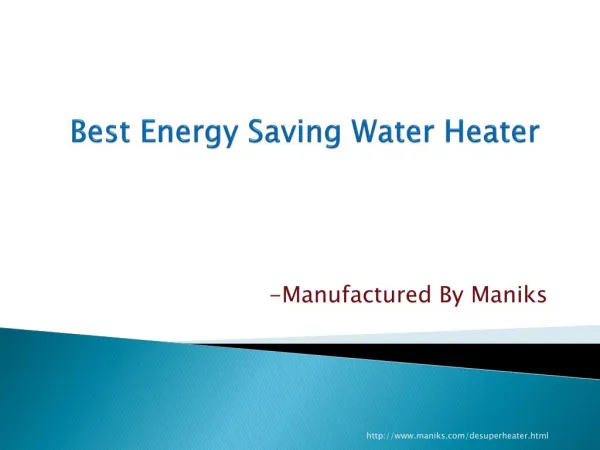 Best Energy Saving Water Heater