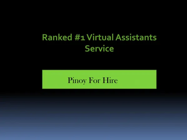 Ranked #1 Philippines Virtual Assistant