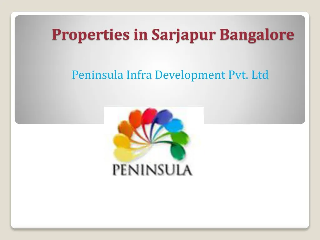 properties in sarjapur bangalore