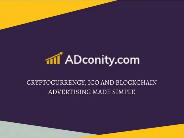 About ADconity | ICO and Blockchain - Media Advertising Platform