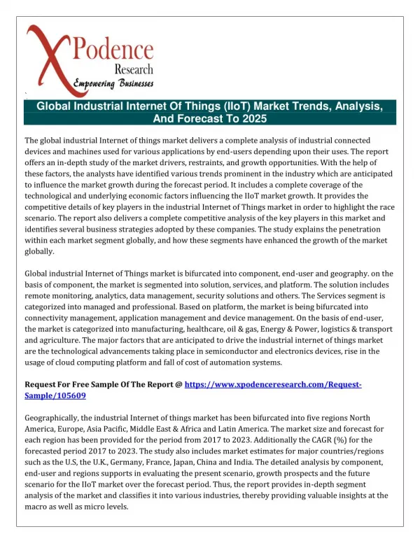 Research focused on the Industrial Internet Of Things (IIoT) analysis, 2017–2025