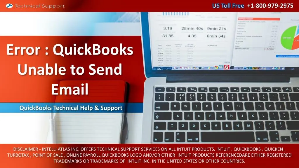 error quickbooks unable to send email