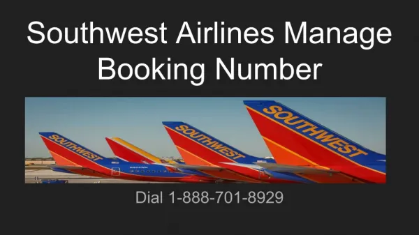 Southwest Airlines Manage Booking | 1-888-701-8929 | Reservations