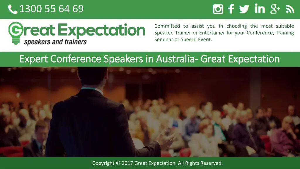 expert conference speakers in australia great expectation