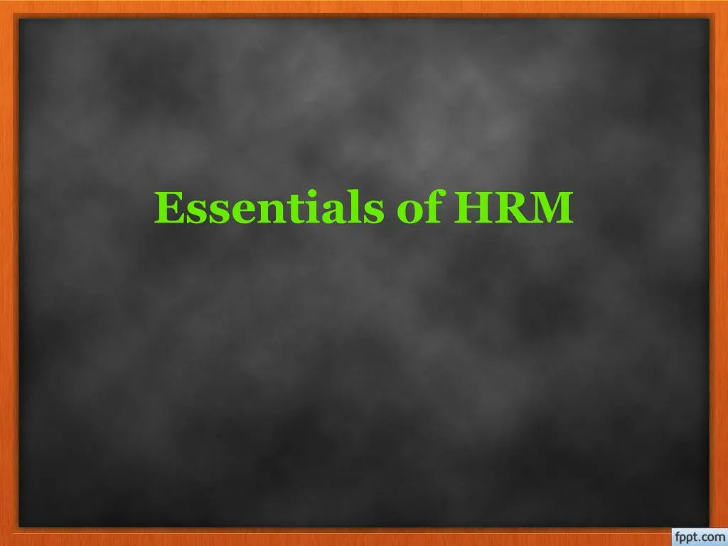 essentials of hrm