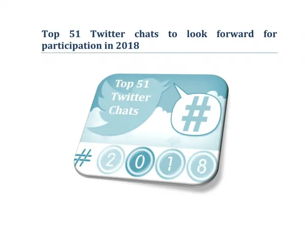Top 51 Twitter chats to look forward in 2018