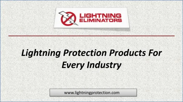 Lightning Protection Products For Every Industry