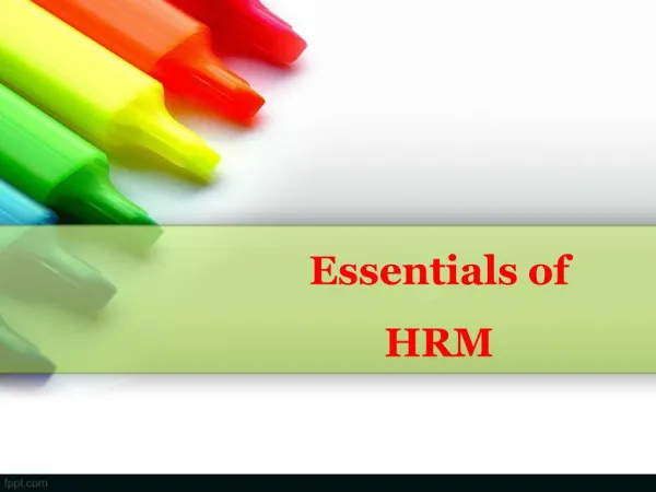 essentials of hrm