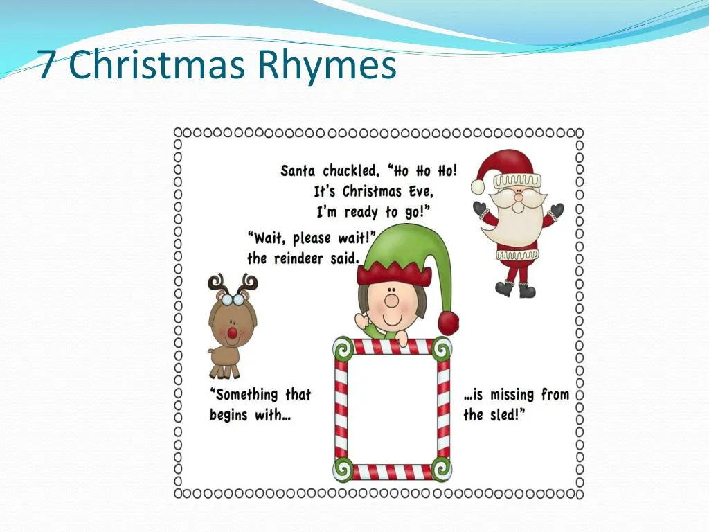 7 christmas rhymes