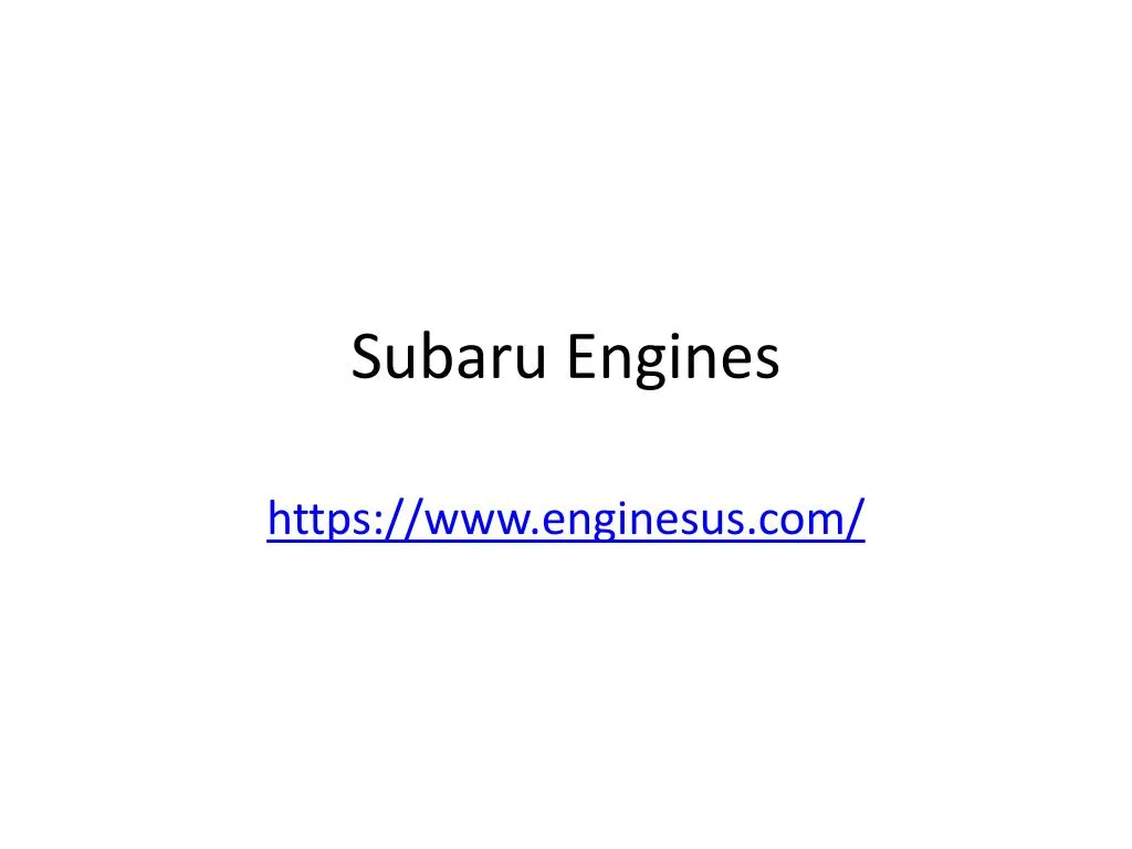 subaru engines