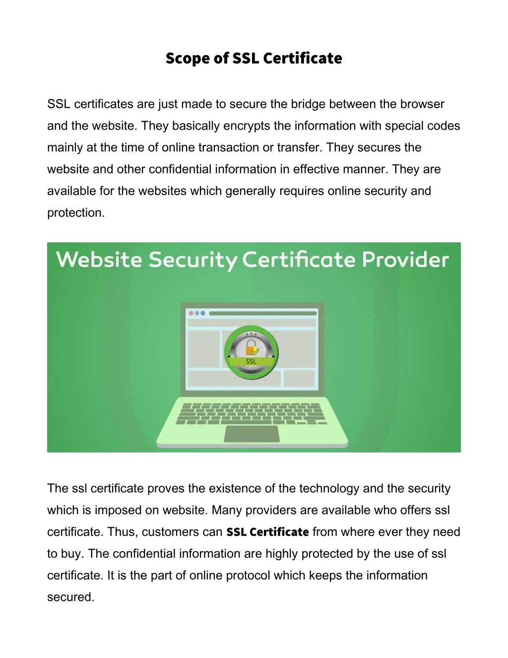 scope of ssl certificate