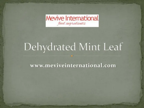 Dehydrated Mint Leaf Powder, Whole Supplier and exporter