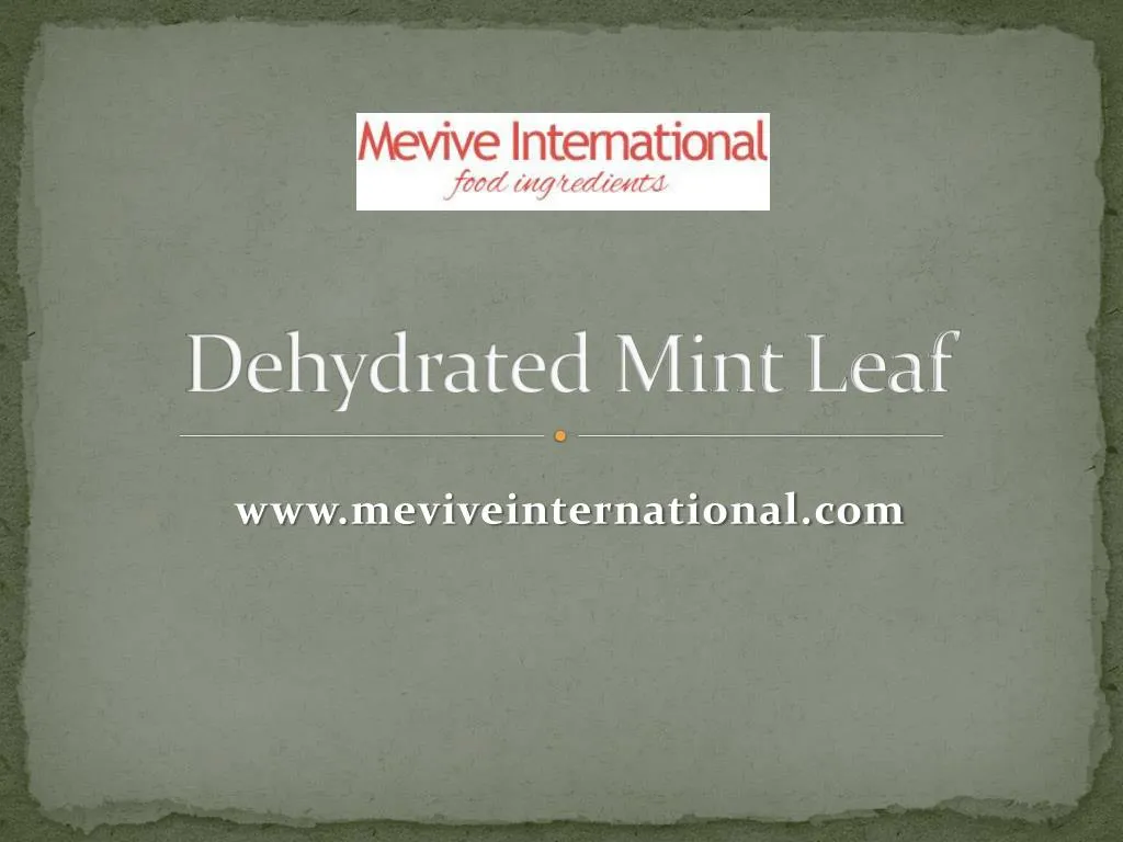 dehydrated mint leaf