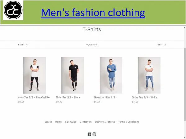 Men's fashion clothing