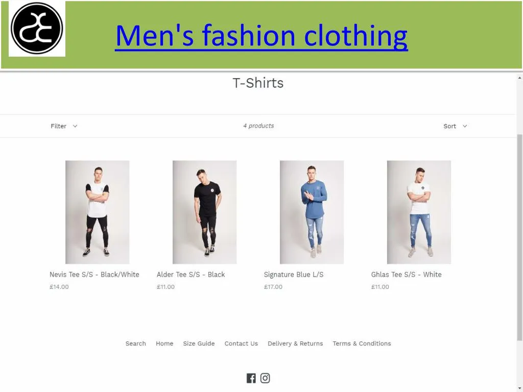 men s fashion clothing