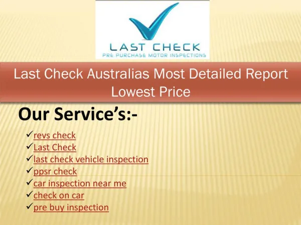 Last Check Australias Most Detailed Report Lowest Price