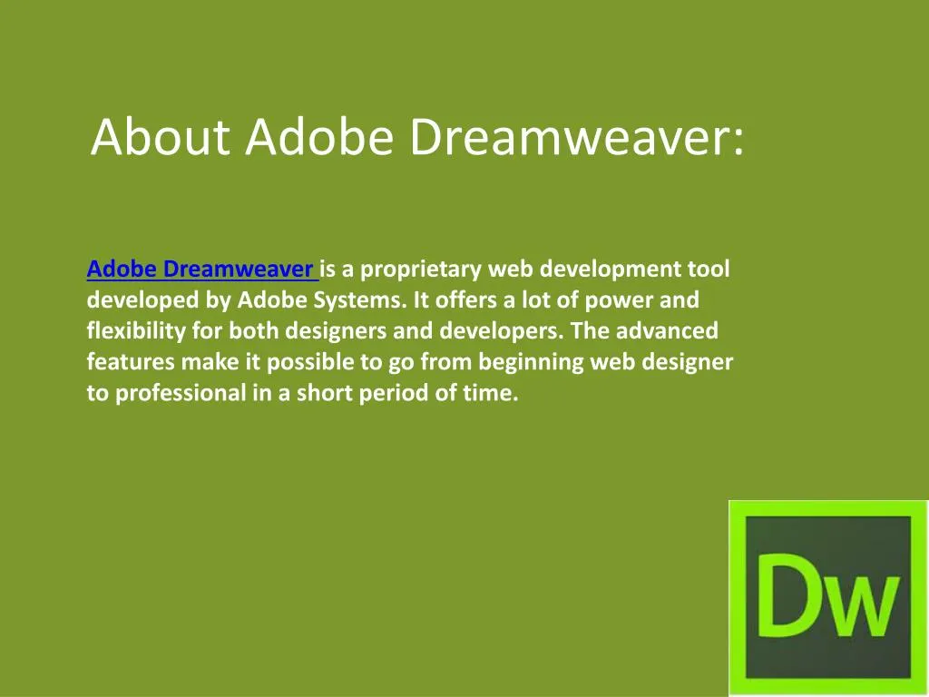 about adobe dreamweaver