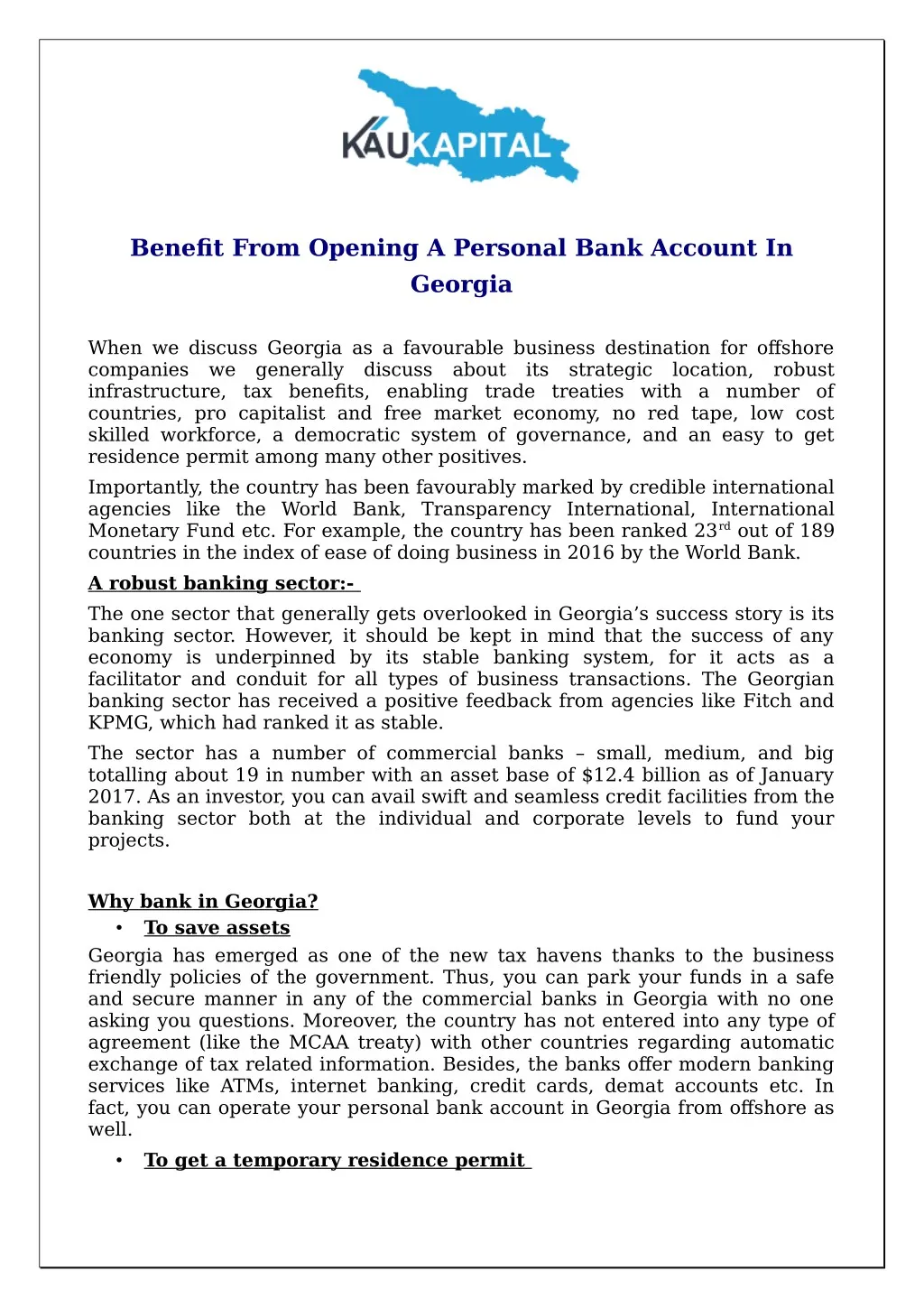 benefit from opening a personal bank account