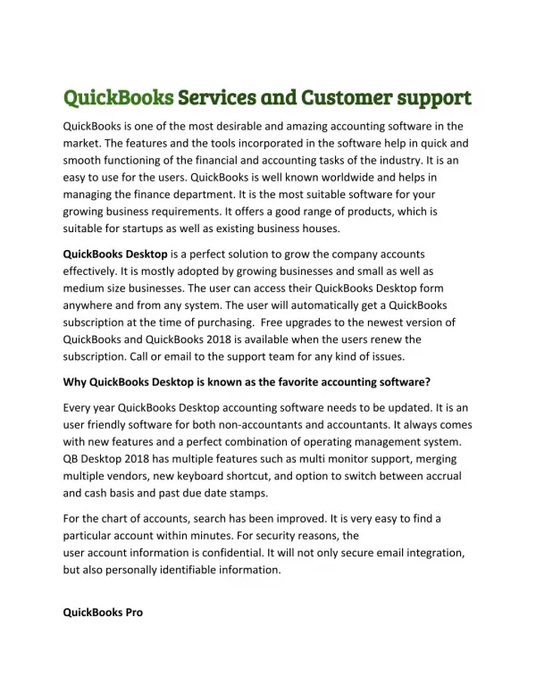 QuickBooks Services and Customer Support 1855-924-9508