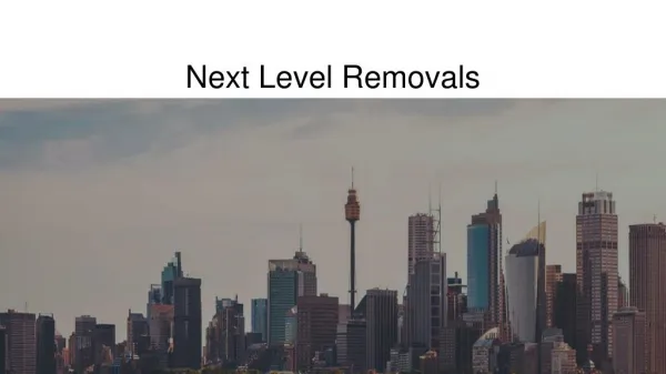 Best Removalists Sydney - Next Level Removals
