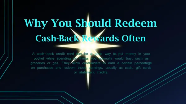 Why You Should Redeem Cash-Back Rewards Often