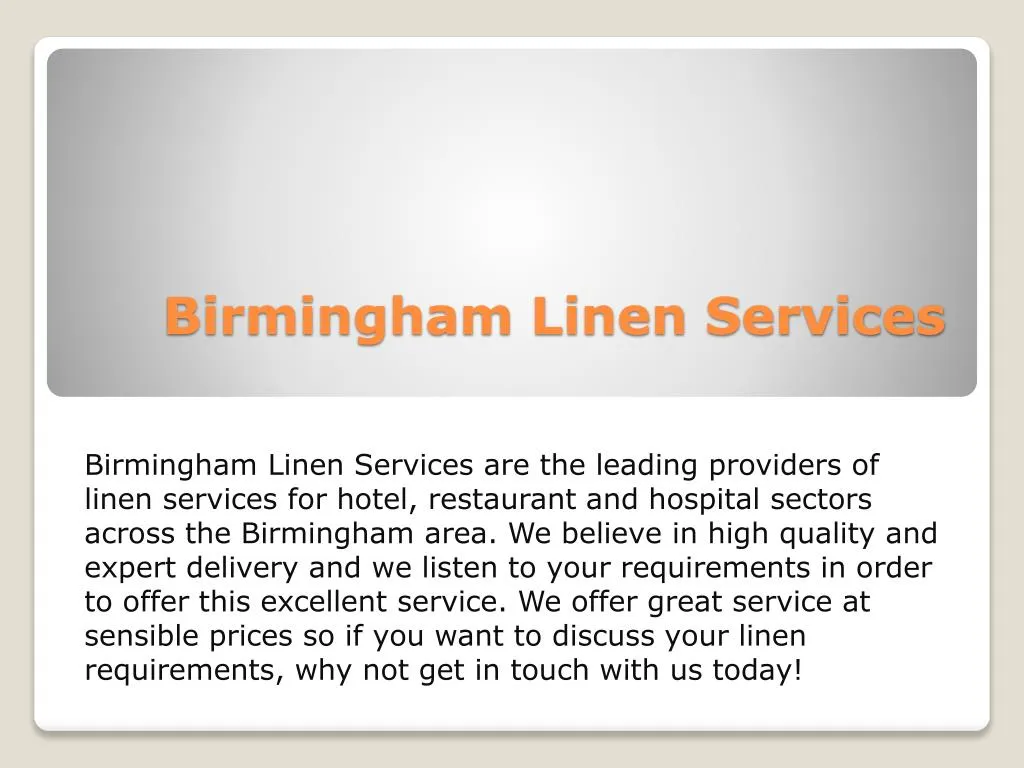 birmingham linen services