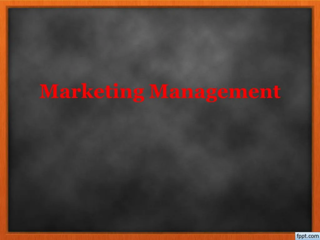 marketing management