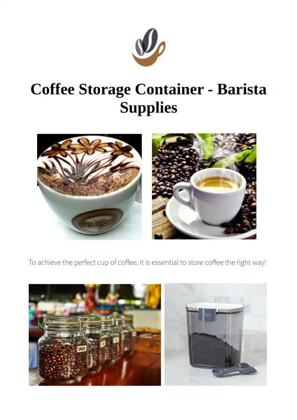 Coffee Storage Container - Barista Supplies