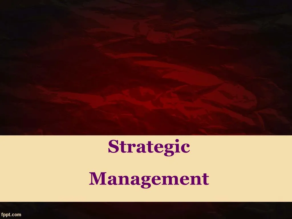 strategic management