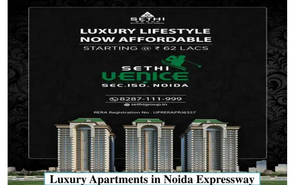 Luxury Apartments in Noida Expressway - Sethi Venice