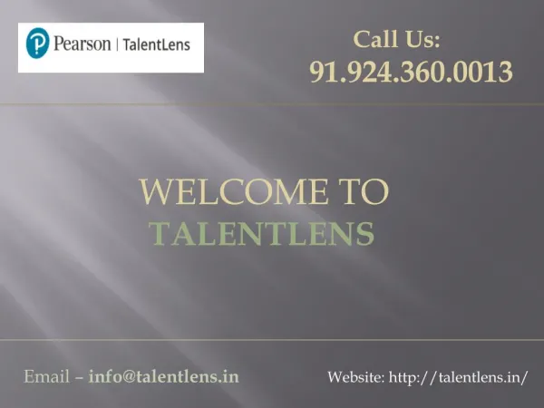 Talent test online 
