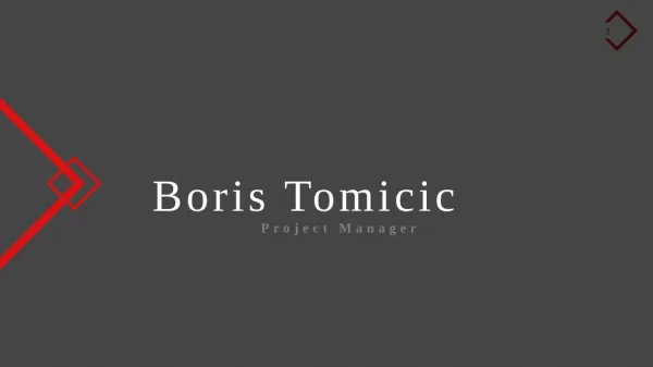 Boris Tomicic - Former Senior Project Manager at Earth Technology Inc.