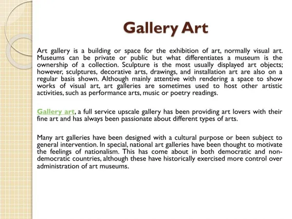 Gallery art