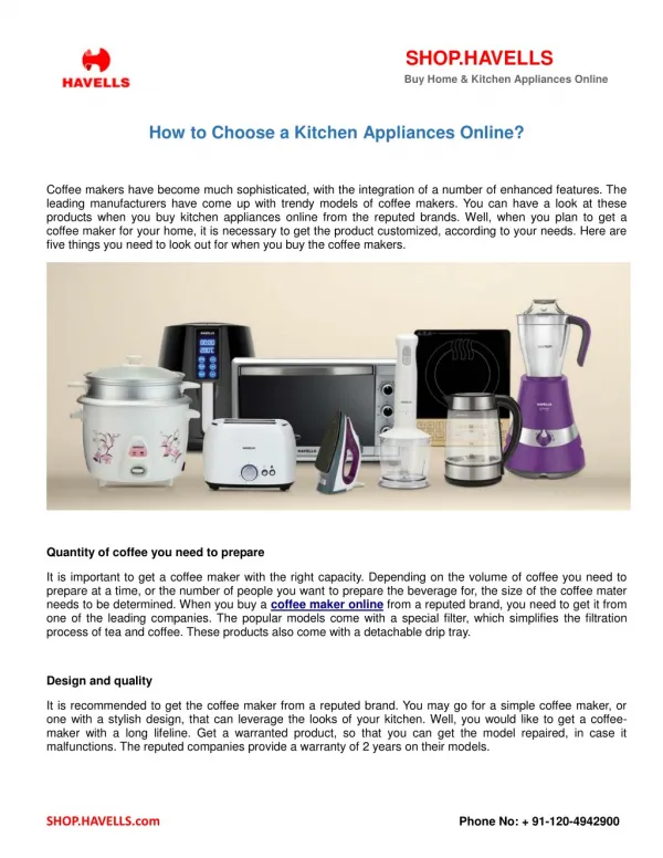 How To Choose A Kitchen Appliances Online?