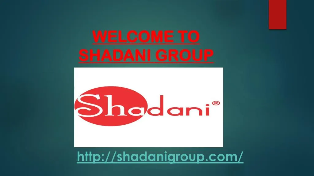 welcome to shadani group