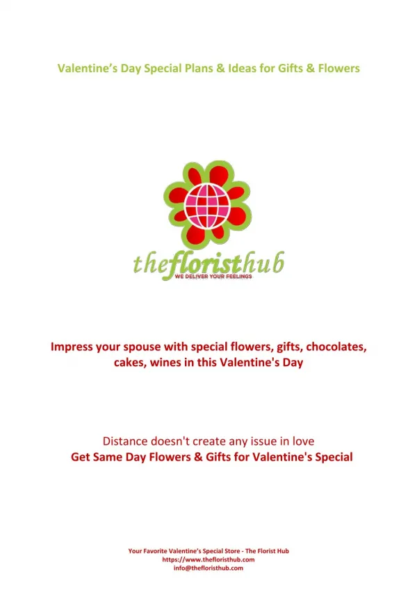 Valentineâ€™s Day Special Plans & Ideas for Gifts & Flowers